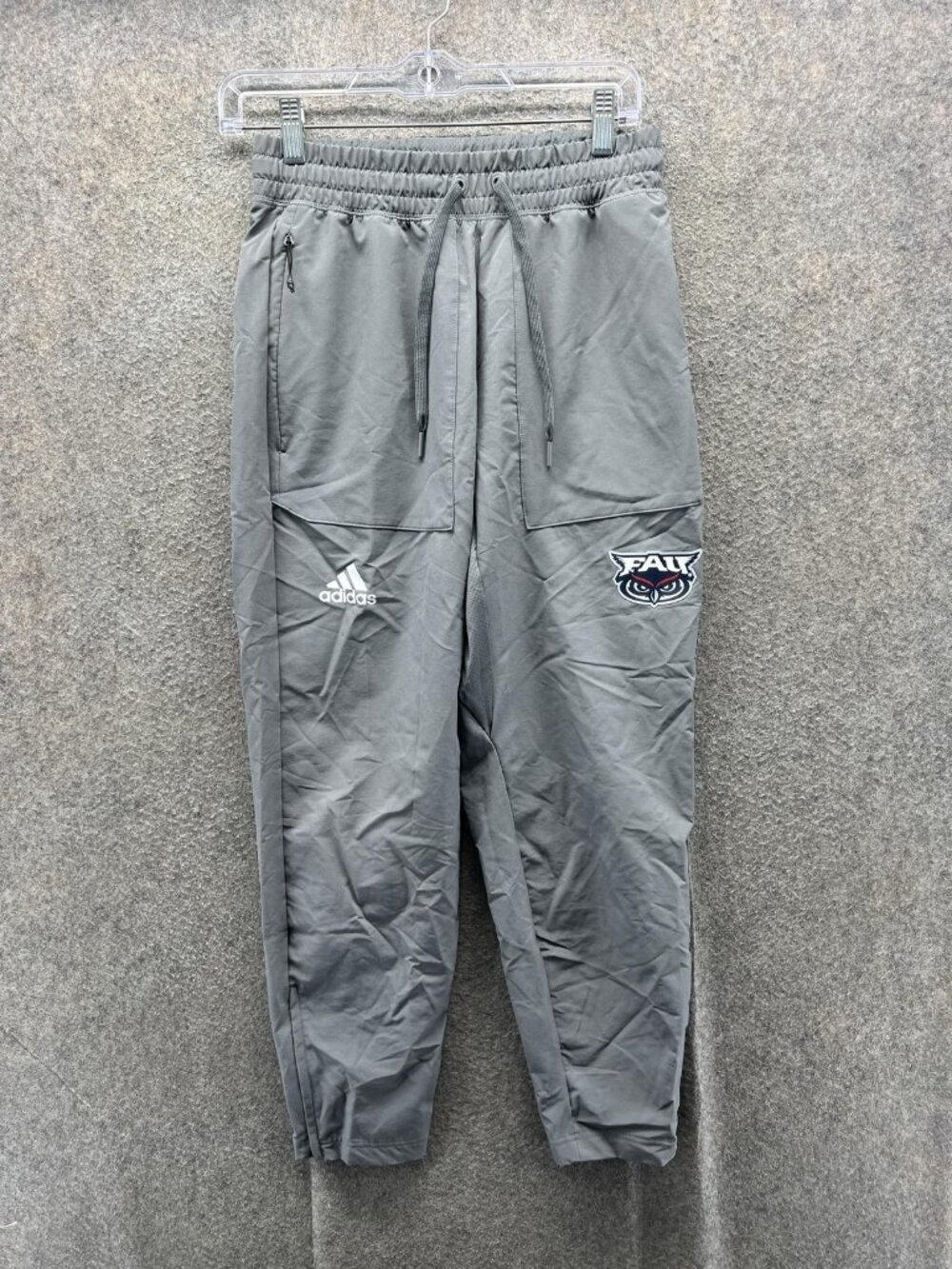 Florida Atlantic Owls Pants Mens Small Gray NCAA Basketball Adidas Athletic